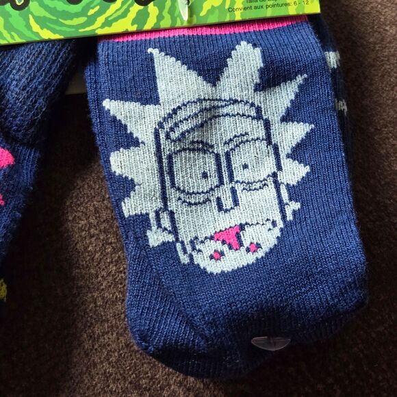 Rick and Morty Adult Swim Dog Booties & Crew Socks Sizes 6 - 12 men - Picture 4 of 11